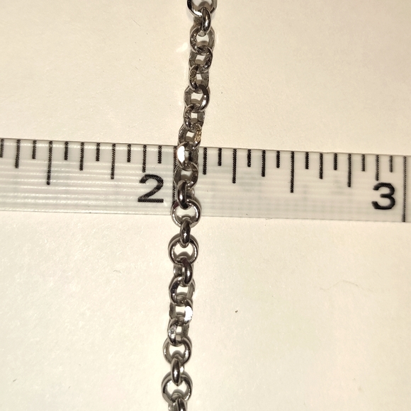 Heavy Long Solid 14K White Gold Chain - Picture 8 of 14